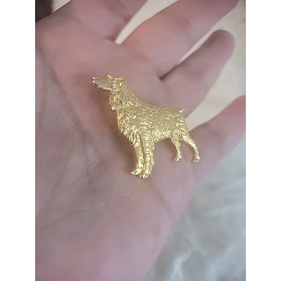 Vintage Kenart Golden Retriever Brooch Pin Gold Tone Jewelry Costume - Picture 3 of 10